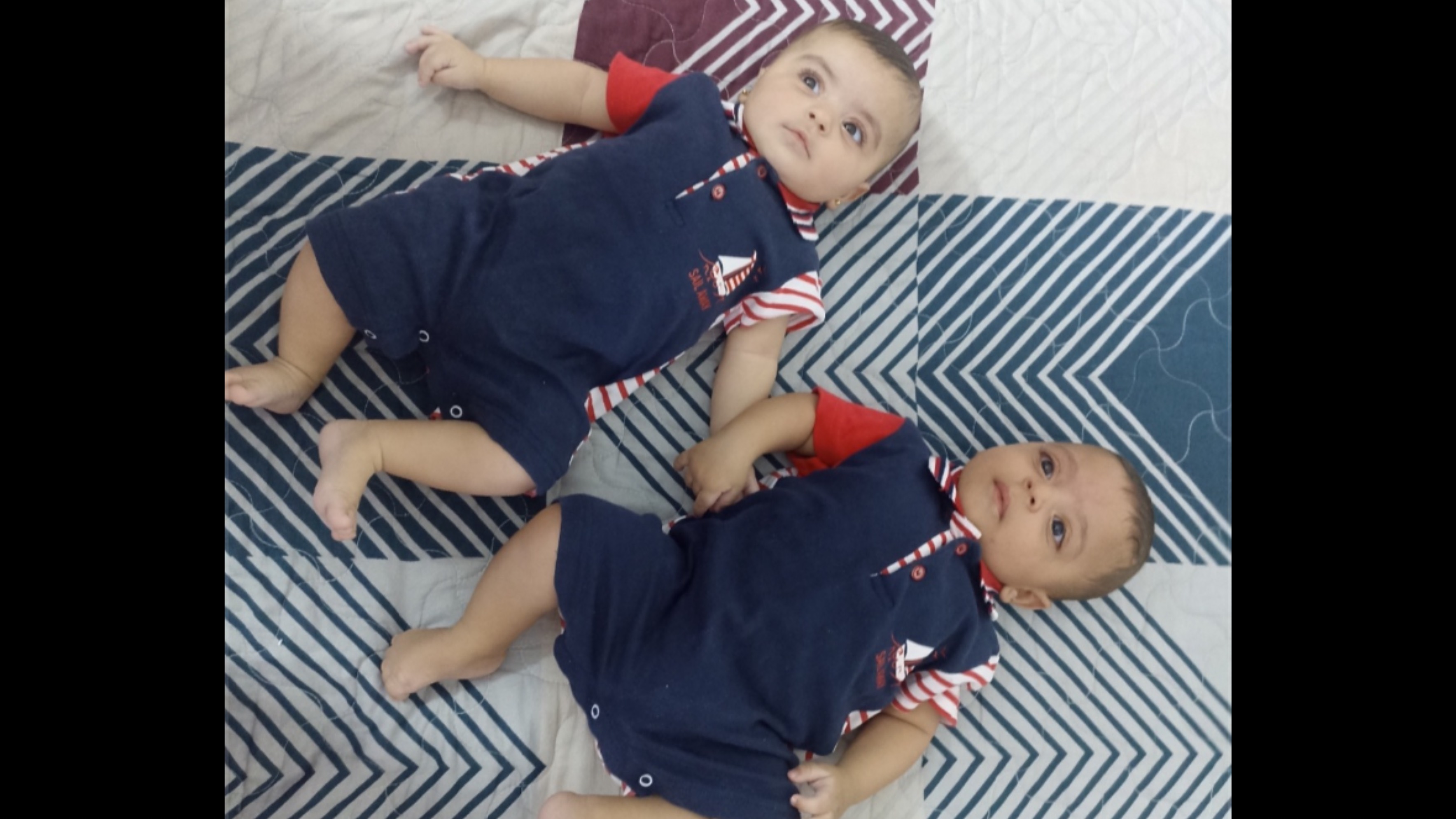 Six month old twins in Gaza need essentials to thrive.