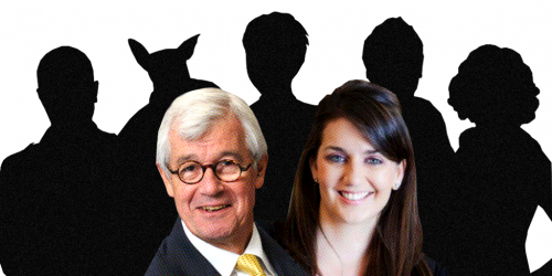 Julian Burnside, Jessie Taylor and team of comedians